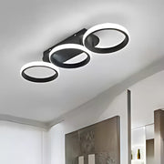 Żyrandol LED ELIO 24 W, 3 okręgi, liniowy, światło zimne/ciepłe/neutralne, czarny