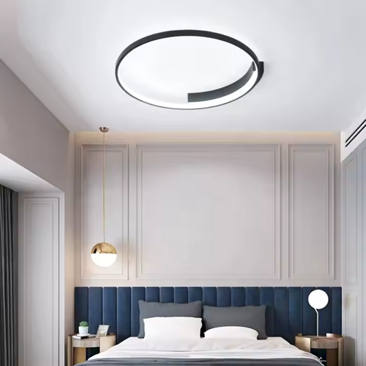 Lustra LED cu telecomanda LETIZIA 33W, Rotunda, lumina Rece/Calda/Neutra, Dimabila, Negru