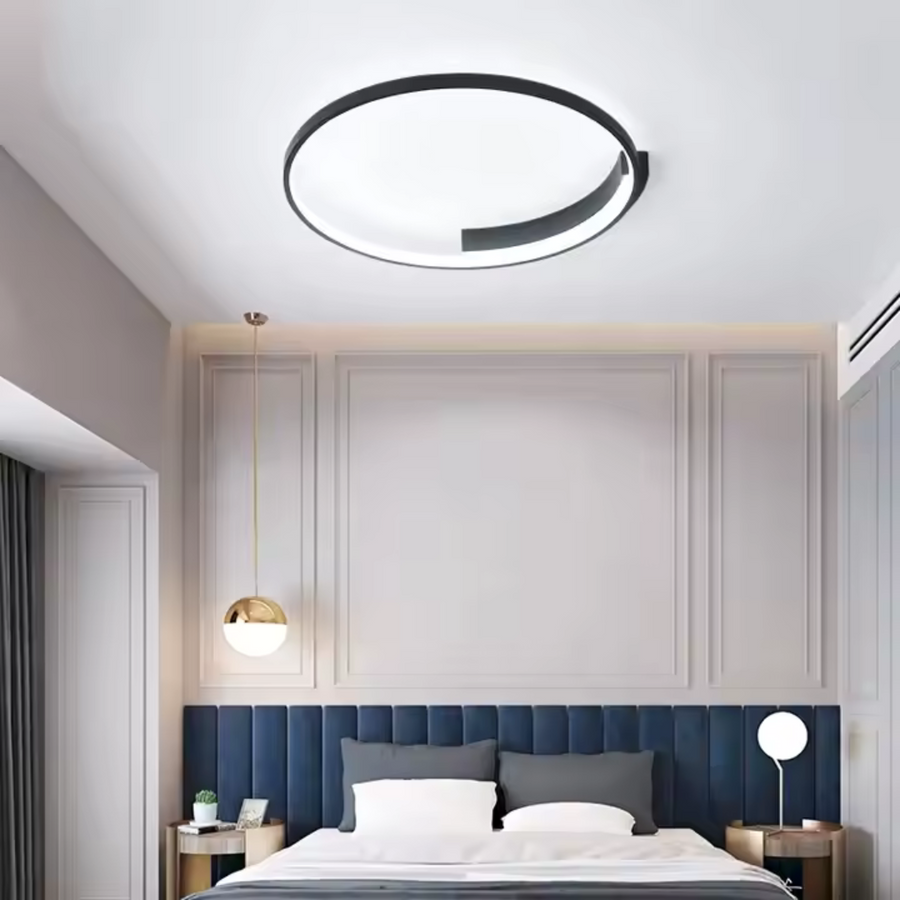 Żyrandol LED z pilotem LETIZIA 33W, okrągły, światło zimne/ciepłe/neutralne, ściemnialny, czarny 