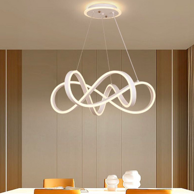 Żyrandol wiszący INFINITY Halo LED z pilotem, 138 W, regulowana wysokość, zimne/ciepłe/neutralne światło, ściemnialny, biały