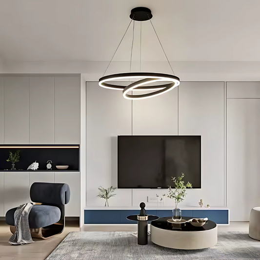 Żyrandol LED Amelia 4000K 31W 49,9cm Czarny