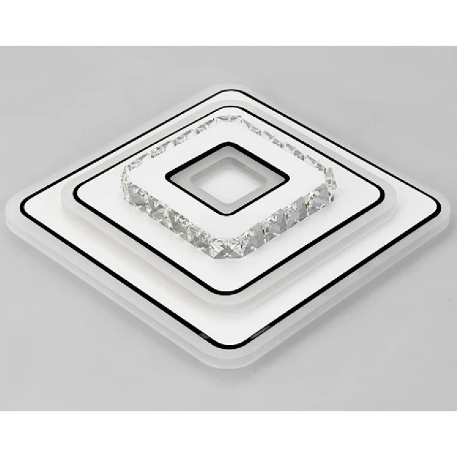 Żyrandol LED z kryształem ARABELA 35W, światło zimne/ciepłe/neutralne, biały