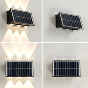 Kinkiet zewnętrzny LED Solaris, 6 źródeł światła, ciepłe światło, czarny