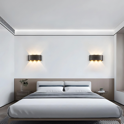 Kinkiet zewnętrzny LED Ellis, 6 W, 6 źródeł światła, ciepłe światło, czarny