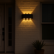 Kinkiet zewnętrzny LED Ellis, 6 W, 6 źródeł światła, ciepłe światło, czarny