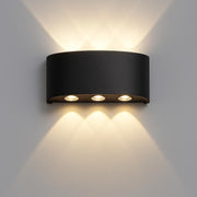 Kinkiet zewnętrzny LED Ellis, 6 W, 6 źródeł światła, ciepłe światło, czarny