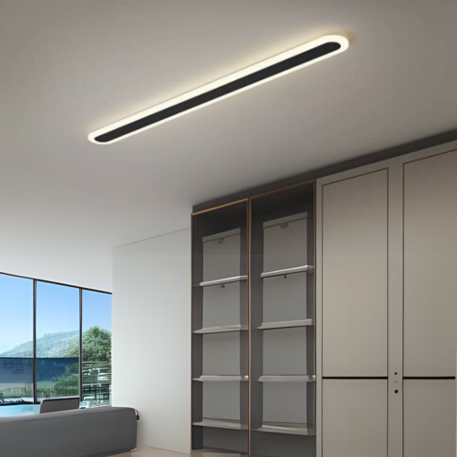 Zewnętrzna lampa ścienna LED SUHA, długość 30 cm, 4 W, IP65, metalowa, liniowa, czarna 