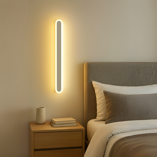 Zewnętrzna lampa ścienna LED SUHA, długość 60 cm, 8 W, IP65, metalowa, liniowa, biała