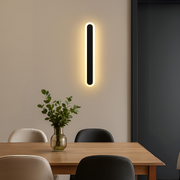 Zewnętrzna lampa ścienna LED SUHA, długość 70 cm, 10 W, IP65, metalowa, liniowa, czarna 