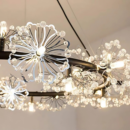 Żyrandol kryształowy PETERHOF Magno, średnica 62 cm, 25xG4, czarny, regulowana wysokość