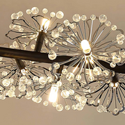 Żyrandol kryształowy PETERHOF Magno, średnica 62 cm, 25xG4, czarny, regulowana wysokość