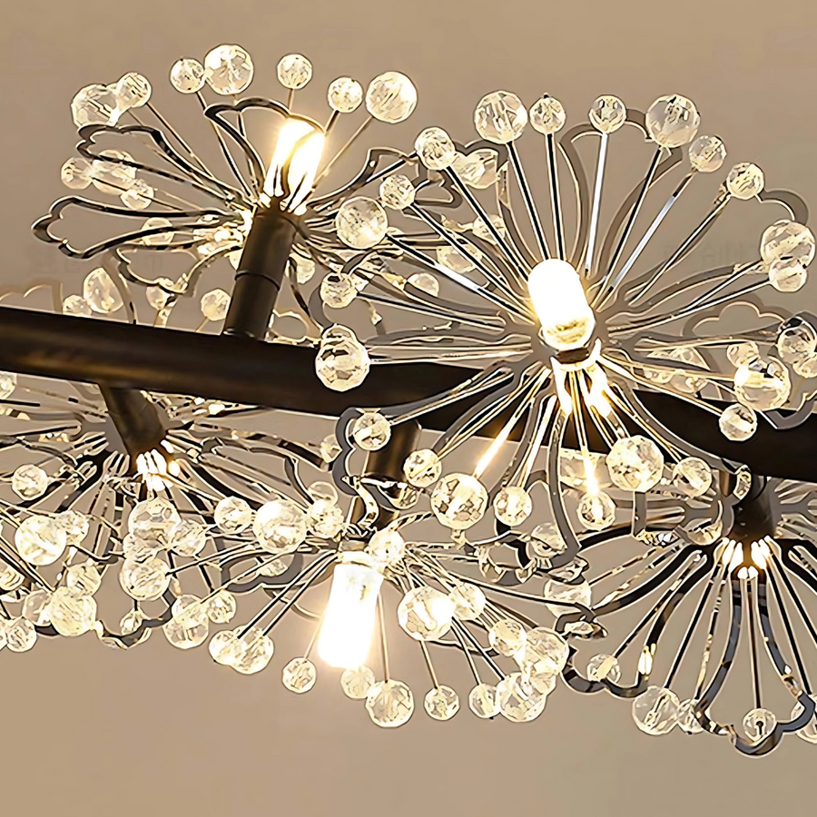 Żyrandol kryształowy PETERHOF Magno, średnica 62 cm, 25xG4, czarny, regulowana wysokość