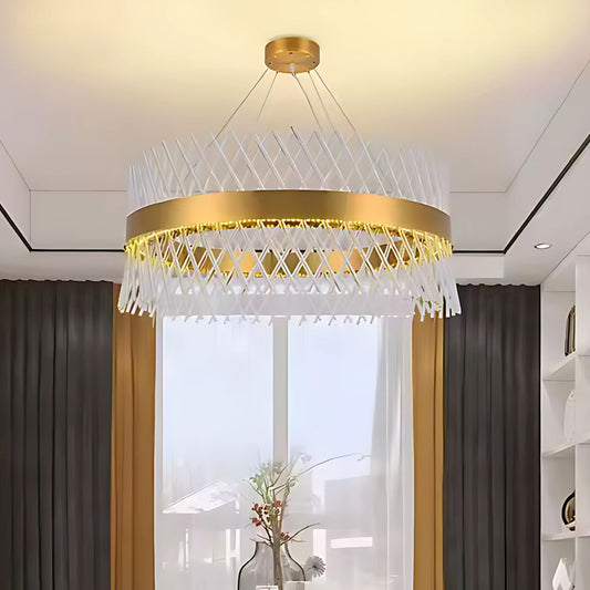 Kryształowy żyrandol ALHAMBRA Supremo, LED, 160 W, średnica 80 cm, światło ciepłe/zimne/neutralne, ściemnialny, regulowana wysokość, złoty