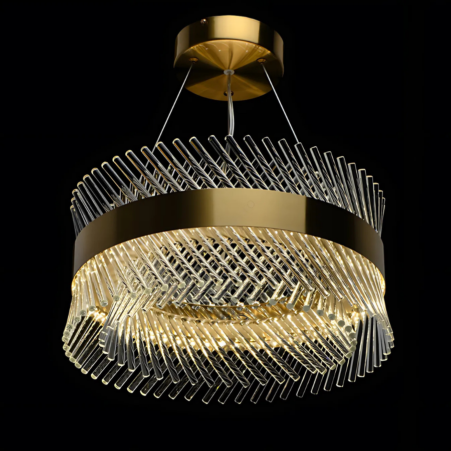 Candelabru Elegant LED, 78W, Lumina Calda/Rece/Neutra, Auriu
