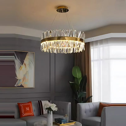 Żyrandol LED Giuseppe z pilotem, 95 W, ściemnialny, średnica 80 cm, złoty