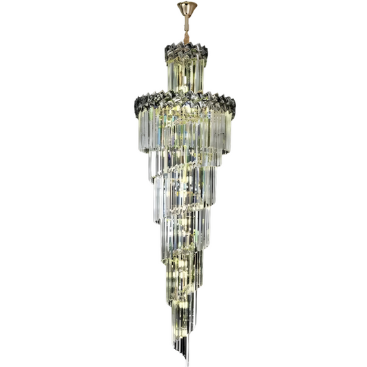 Żyrandol kryształowy WINDSOR Ascendere, 26xE14, średnica 60 cm, chrom błyszczący, regulowana wysokość