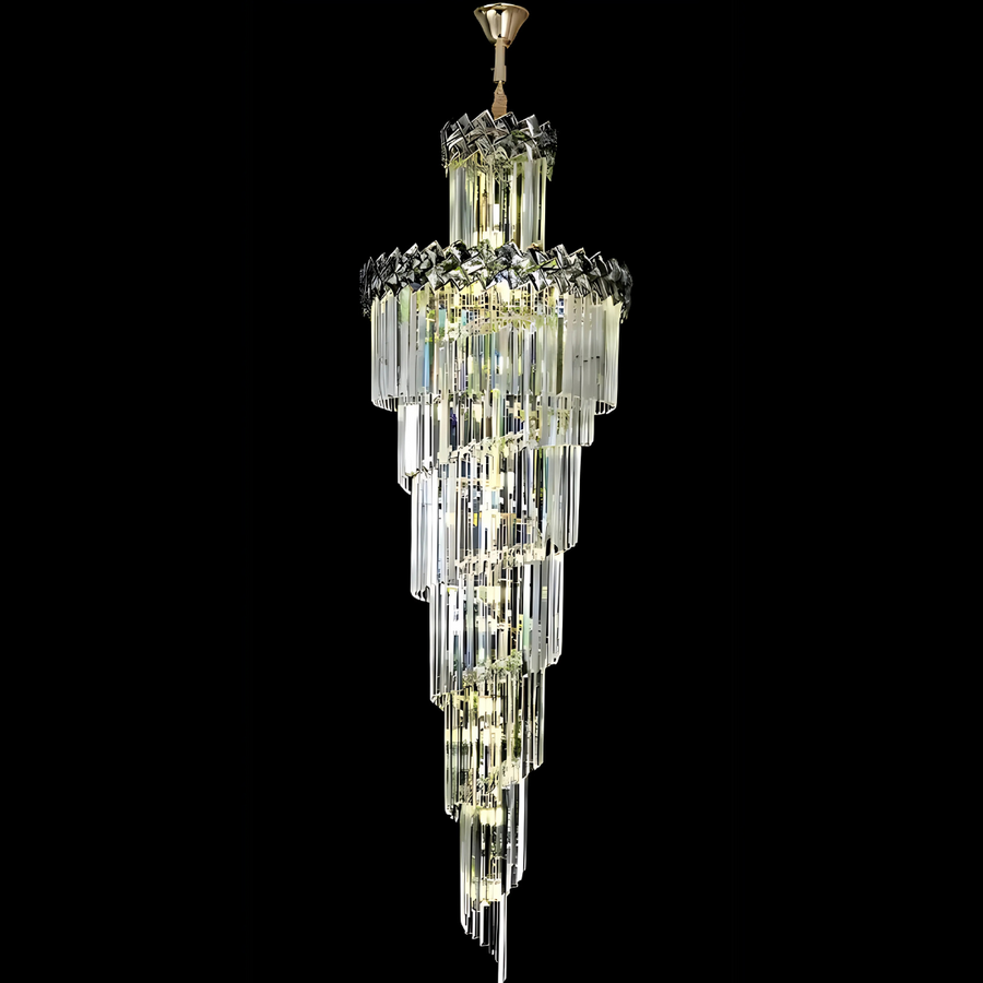Żyrandol kryształowy WINDSOR Ascendere, 26xE14, średnica 60 cm, chrom błyszczący, regulowana wysokość