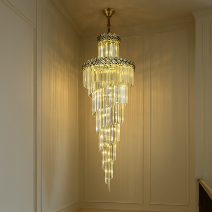 Żyrandol kryształowy WINDSOR Ascendere, 26xE14, średnica 60 cm, chrom błyszczący, regulowana wysokość
