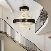Żyrandol kryształowy Versailles Supremo Reale E14, 80 cm x 110 cm, błyszczące złoto i czerń, regulowana wysokość 