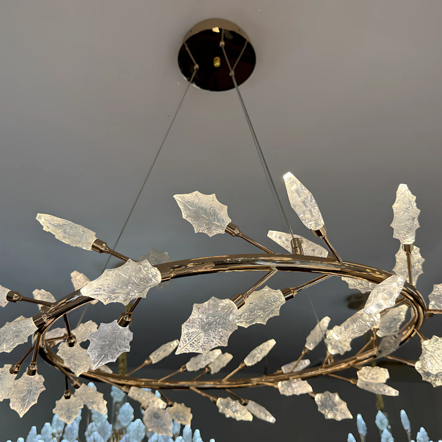 Żyrandol kryształowy, LED, TOCCATA Largo, 36 W, światło neutralne, średnica 60 cm, złoty, regulowana wysokość
