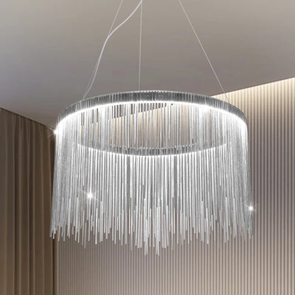 Żyrandol wiszący LED z pilotem ILLUMINA MAGNUS, 38 W, światło zimne/ciepłe/neutralne, ściemnialny, chrom błyszczący