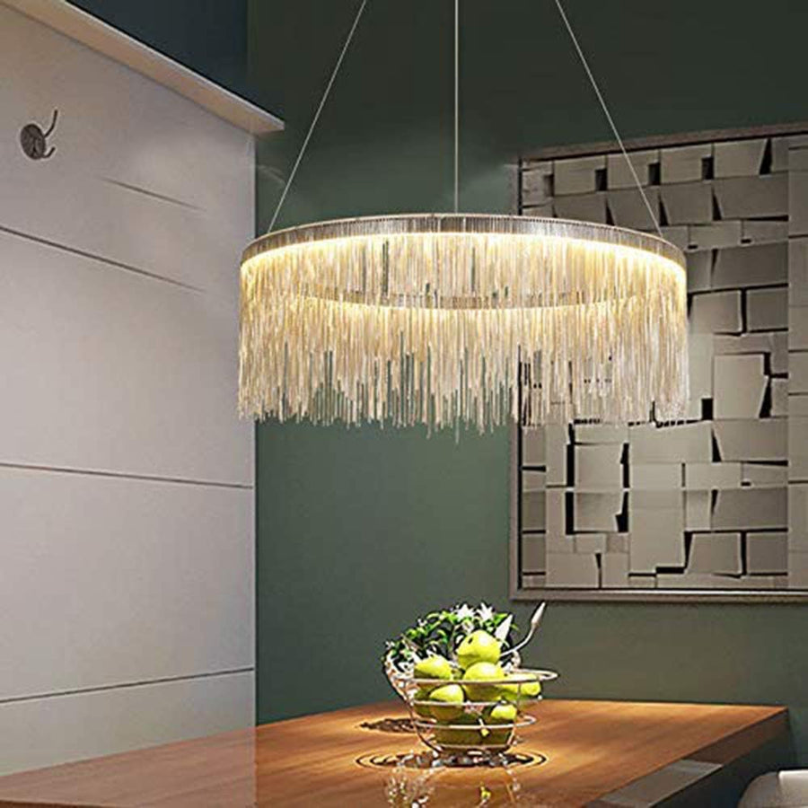 Żyrandol wiszący LED z pilotem ILLUMINA MAGNUS, 32 W, światło zimne/ciepłe/neutralne, ściemnialny, chrom błyszczący