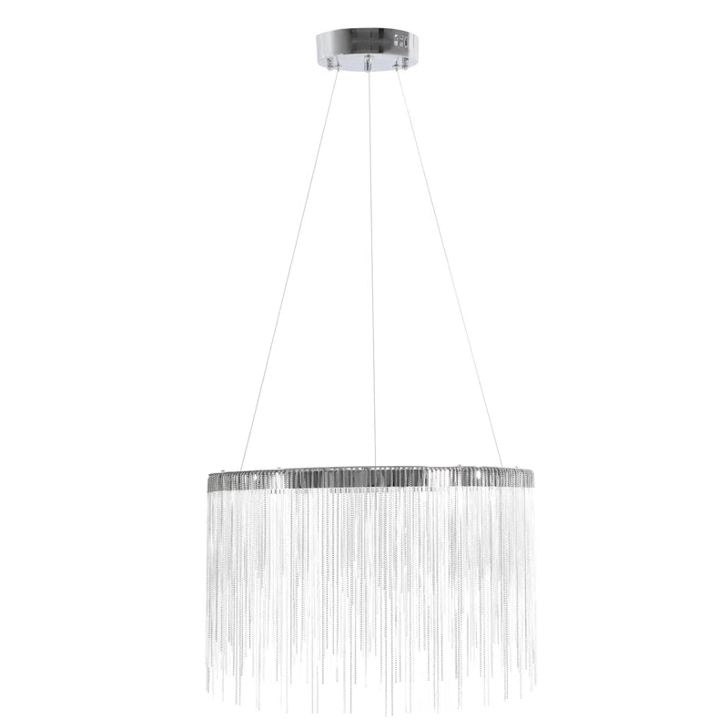 Żyrandol wiszący LED z pilotem ILLUMINA MAGNUS, 32 W, światło zimne/ciepłe/neutralne, ściemnialny, chrom błyszczący