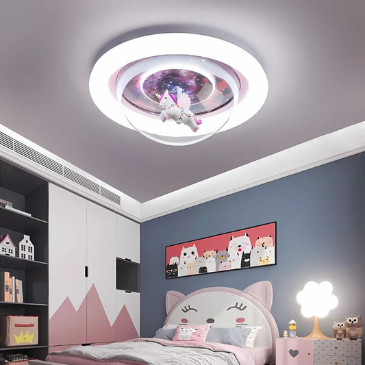 Żyrandol LED UNICORN, 104W, światło zimne/ciepłe/neutralne, różowy