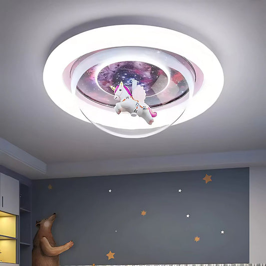 Żyrandol LED UNICORN, 104W, światło zimne/ciepłe/neutralne, różowy