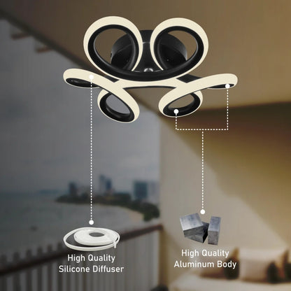 Żyrandol LED VERTEX HELIX, 15 W, zimne/ciepłe/neutralne światło, czarny 