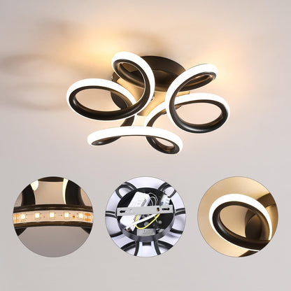 Żyrandol LED VERTEX HELIX, 15 W, zimne/ciepłe/neutralne światło, czarny 