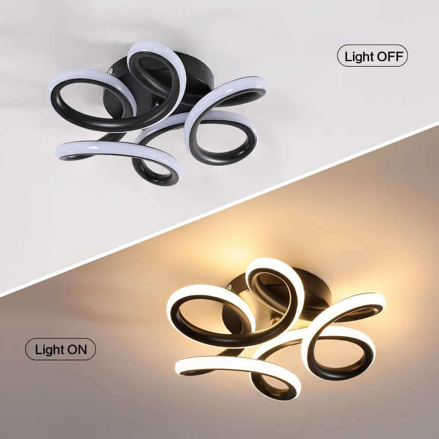 Żyrandol LED VERTEX HELIX, 15 W, zimne/ciepłe/neutralne światło, czarny 