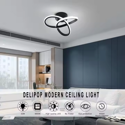 Żyrandol LED VERTEX Infinitum 26W, zimne/ciepłe/neutralne światło, czarny