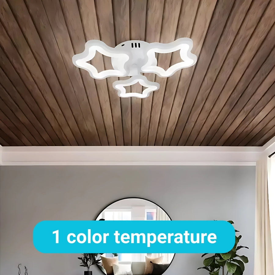 Żyrandol LED STELARIUM 22W, 3 gwiazdki, zimne światło, biały