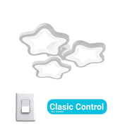 Żyrandol LED STELARIUM 22W, 3 gwiazdki, zimne światło, biały