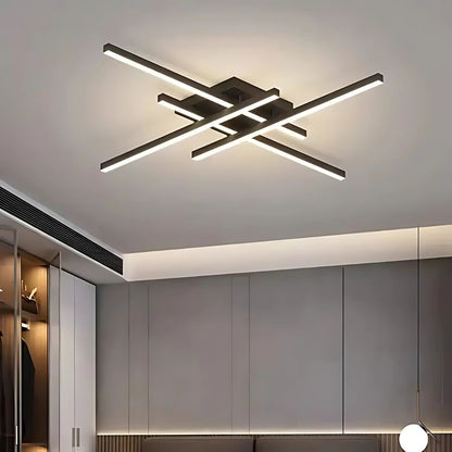 Żyrandol LED z pilotem Aroldo, 43 W, ściemnialny, czarny