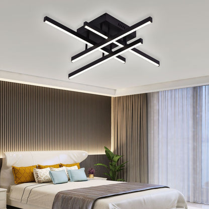 Żyrandol LED z pilotem Aroldo, 43 W, ściemnialny, czarny