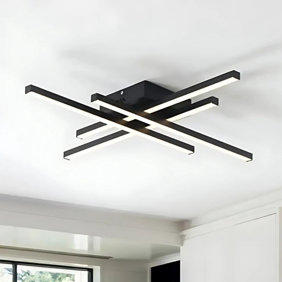 Żyrandol LED z pilotem Aroldo, 43 W, ściemnialny, czarny