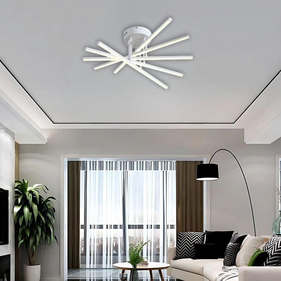 Żyrandol LED GIO z pilotem, 90 W, 5 elementów, światło zimne/ciepłe/neutralne, ściemnialny, biały 