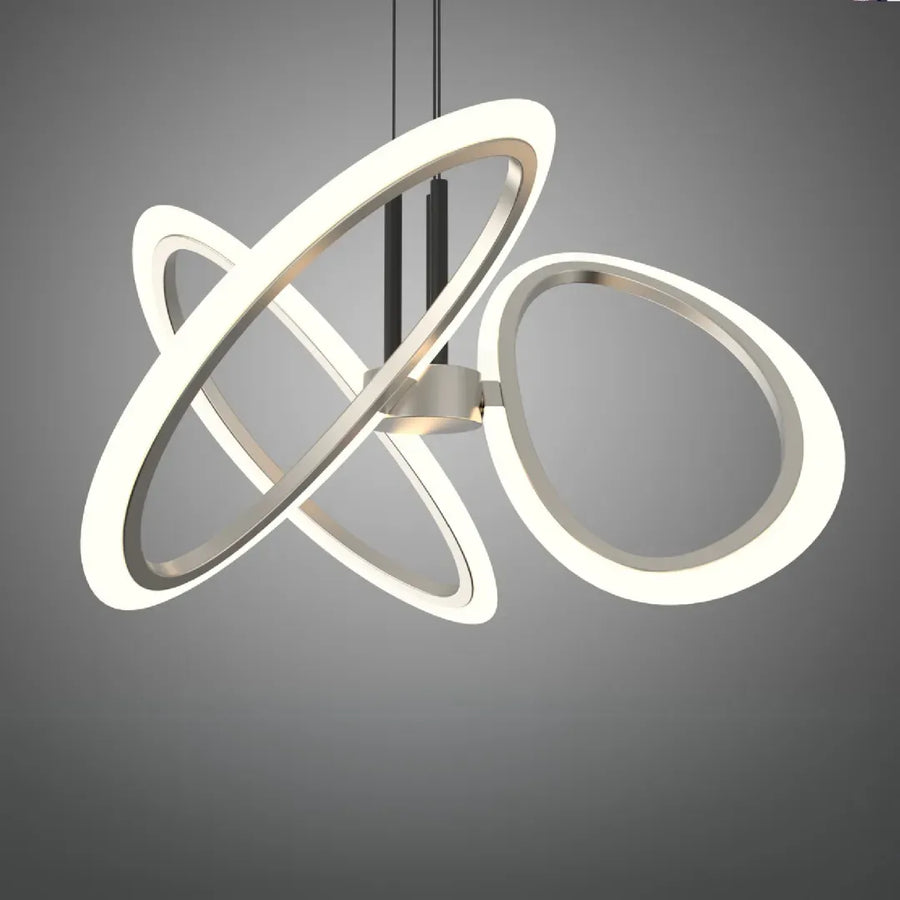 Żyrandol wiszący LED z pilotem RIMINI 48W, 3-elementowy, światło zimne/ciepłe/neutralne, ściemnialny, złoty