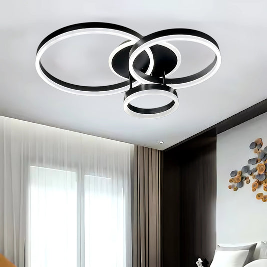 Żyrandol LED z pilotem Lilith 144W ściemnialny czarny
