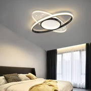 LED żyrandol z pilotem Vario 110W, owalnym, zimnym/gorącym/neutralnym światłem, niestabilnym, czarnym