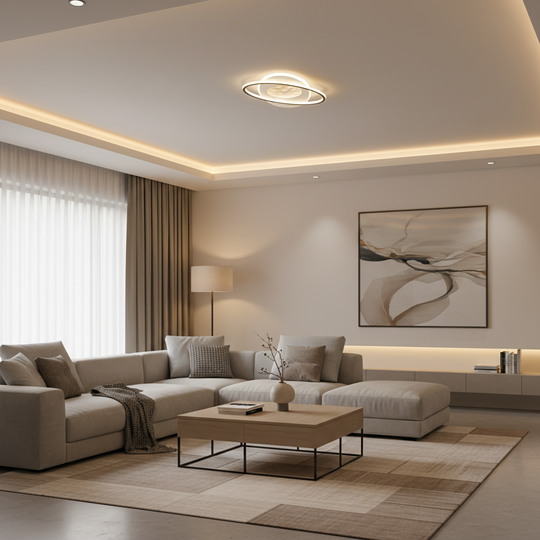 Żyrandol LED z pilotem VOLTA 96W, owalny, światło zimne/ciepłe/neutralne, możliwość przyciemniania, czarne Żyrandole LED z pilotem Domyślny tytuł Alessandro Design