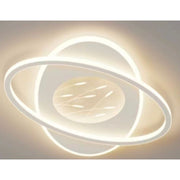 LED żyrandol z pilotem 125 W, owalnym, zimnym/gorącym/neutralnym światłem, niestabilnym, białym