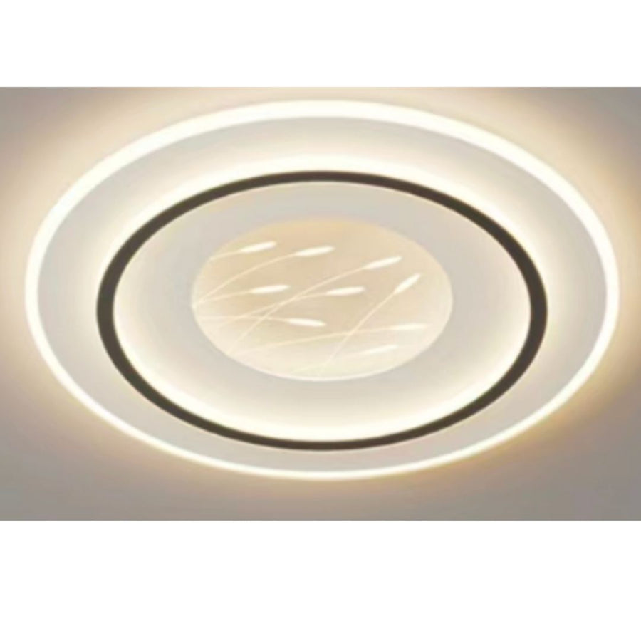 LED żyrandol z pilotem 125 W, okrągły, zimny/gorący/neutralny światło, niestabilne, czarne