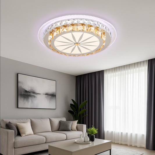 LED żyrandol z pilotem Miralux, 96W, zimno/gorące/rgb światło, niestabilne, czarne