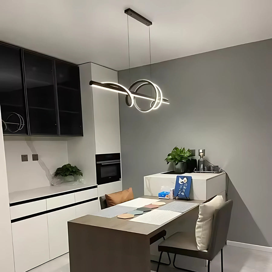 Żyrandol wiszący LED RIBBON 66W z pilotem, liniowy, światło zimne/ciepłe/neutralne, ściemnialny, czarny, regulowana wysokość