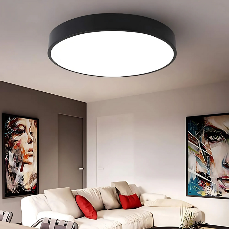 Plafoniera LED, 48W, Lumina Rece, Negru