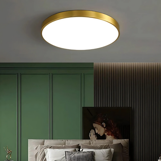 Lampa sufitowa LED, 48 W, zimne światło, złota
