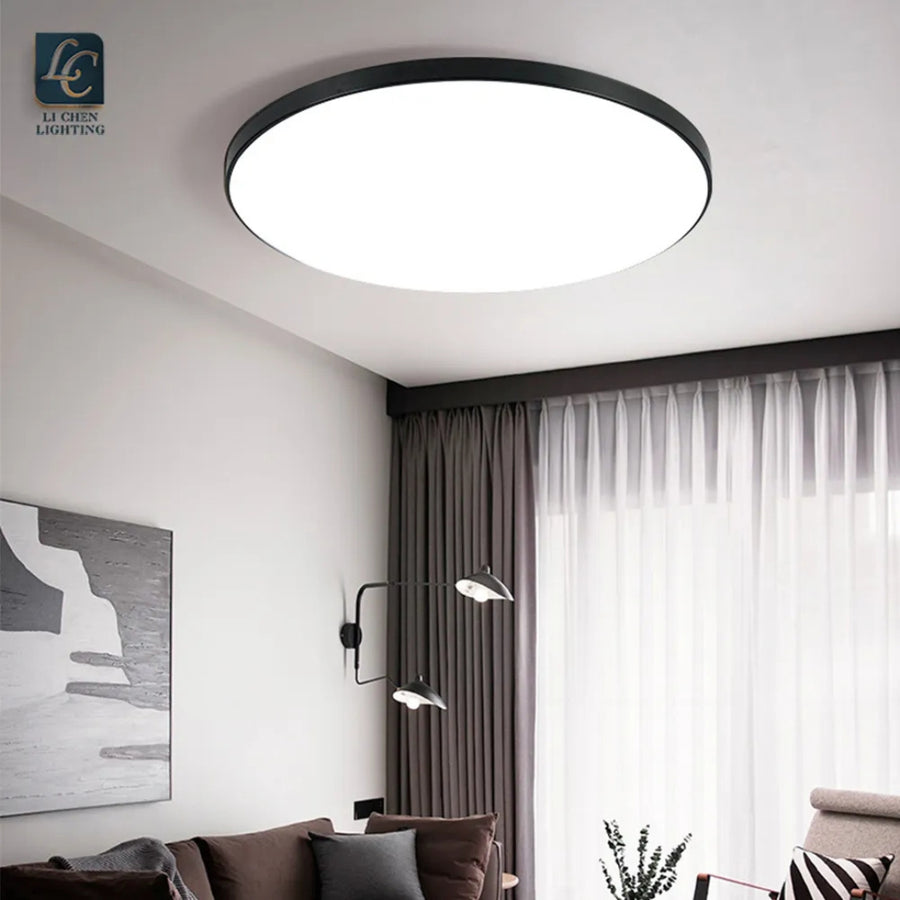 Lampa sufitowa LED SOLIS 37 cm 33 W, neutralne światło, czarna
